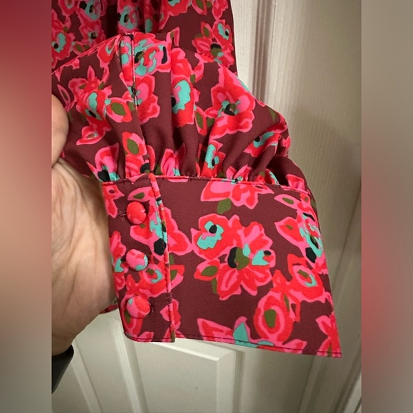 CROSBY by Mollie Burch Red Floral Blouse - Picture 4 of 8